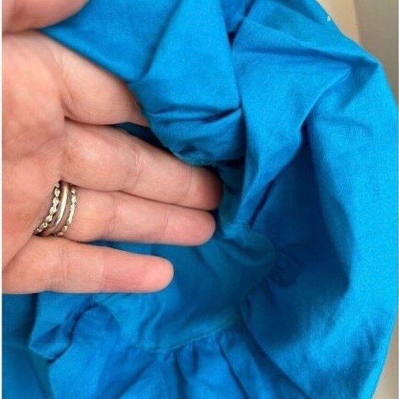 Hyfve Blue ballon sleeve mini bodycon dress. Size Medium. NWT. - Picture 5 of 12